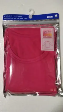 廃盤カラー　HEATTECH クルーネックT 九分袖　長袖　シャツ M ピンク