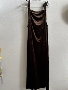 ディスコート　ベロアギャザーキャミワンピース