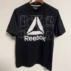 Reebok リーボック ロゴプリント Tシャツ ブラック S
