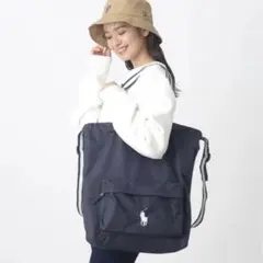 新品　未使用　ポロラルフローレン　2WAY　エコバック　リュック　撥水加工のサムネイル