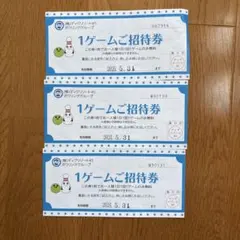 ボウリング1ゲームご招待券 3枚　株式会社ティグリート45
