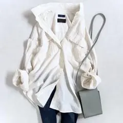 美品　シップス MANTECO ミリタリーシャツ　洗える　長袖　羽織りのサムネイル