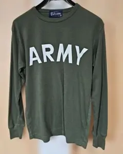ARMYロゴ入り長袖カットソー オリーブグリーンのサムネイル