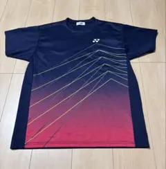 YONEX 半袖シャツ ネイビー レッド Lサイズ 代表Tシャツ レアのサムネイル