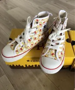 【新品未使用】19cm Converse プーさん柄 スニーカー