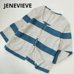 JENEVIEVE　ノーカラー　麻混　羽織り　日本製　8分袖相当　送料込みのサムネイル