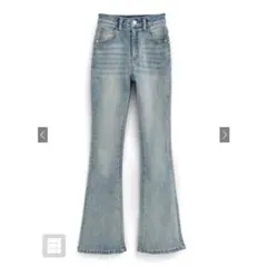 GRL セミフレアデニムパンツ cu508 ライトブルー XSサイズ