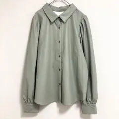 美品 ヘザー Heather フェイクレザー ジャケット 【F】 グリーンのサムネイル