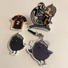 【計4点】ハイキュー‼︎ バッジ　マグネットクリップ　イヤホンジャック　菅原孝支