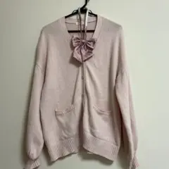 ウィゴー　ピンク　カーディガン　リボンセット