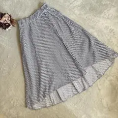 ブラウニースタンダード【M】フレアスカート／アシンメトリー✿巻きスカート風✿綿