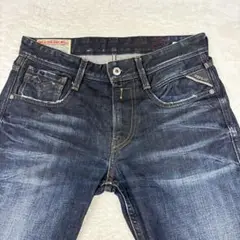 REPLAY リプレイ ANBASS デニムパンツ 濃紺 ダメージ加工 w29