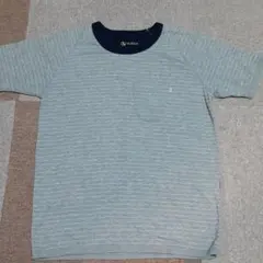 AIGLE エーグル　ボーダー半袖Tシャツ　M　グレー系
