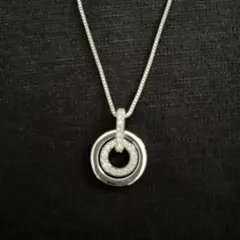 SWAROVSKI スワロフスキー ネックレスシルバーダブルリング