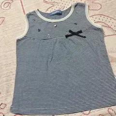 美品♡familiar ♡ストライプ柄 Tシャツ♡１１０のサムネイル