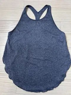 Lapi yoga クールドライラウンドタンクトップ 杢ネイビーFサイズ