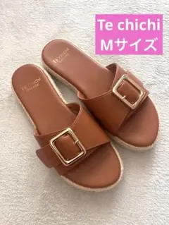 週末セール【美品】フラットサンダル ブラウン M ジュート Te chichiのサムネイル