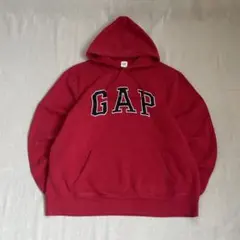 80's vintage old GAPパーカー　hoodie レッド ロゴ