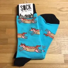 SOCK IT TO ME メンズ クルーソックス コーンドッグ柄