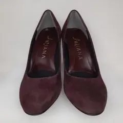 DIANA バーガンディ スエード ハイヒールパンプス　0212-015
