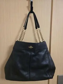 COACH レザー ハンドバッグ ダークブラウン ボルドー 定価7万円 