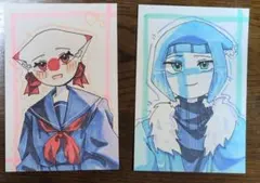 手描きイラスト カントリーヒューマンズ ポストカード 2枚セット フィンランド