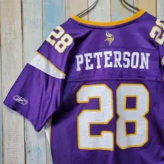 NFLバイキングス リーボック 2XL ゲームシャツ ユニフォーム アメフト