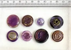 ボタン　8個パープル