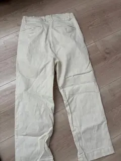 ホワイト ワークパンツ ストレートレッグ