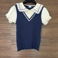 ほぼ未使用アクシーズファムキッズセーラーカラーカットソーsize150