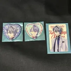 にじさんじ ジュンブラ 小柳ロウ ハート型缶バッジ カード