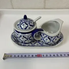 青白陶器 2個セット　シュガー＆ミルクポット