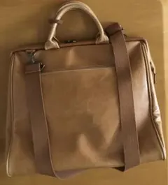 ブラウン ボストンバッグ ショルダーストラップ付き