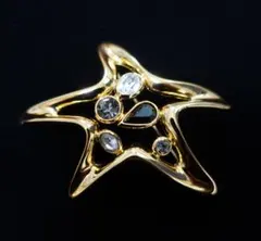 Leilian　レリアン　星形　スター　ゴールドカラー　ブローチ　金　スカーフ留のサムネイル