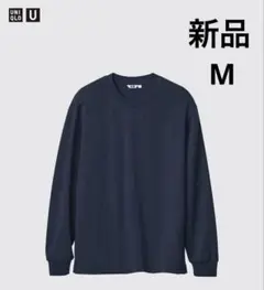 【ユニクロ】エアリズムコットンクルーネックTシャツ（Mサイズ BLUE）