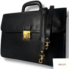 【極美品】BALLY バリー　ブリーフケース　黒　レザー　2WAY ショルダー