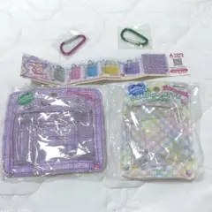 パッケージポーチ マスコット2 シチュエーションポーチ　パープル　グリーン