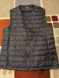 ユニクロ ウルトラライトダウンベスト　千鳥柄 サイズS