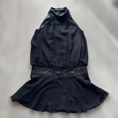 【美品】グレースコンチネンタル シルク100% ホルターネックトップス