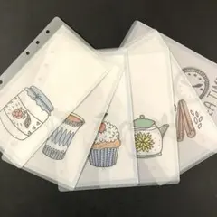 A6 バインダーリフィル｜weekly 家計管理｜カラフル チューリップ