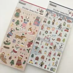 ★セリア★デザインシール★クリスマスホリデー ２種セット★
