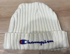 Champion ニット帽 ホワイト FREE