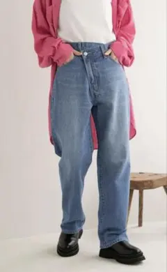 LOWRYS FARM アシメデニムパンツ Sサイズのサムネイル