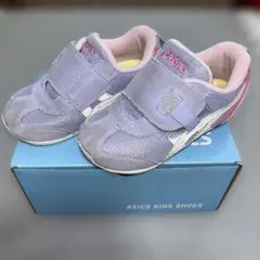 ASICS キッズシューズ パープル ベルト付き