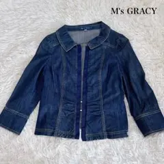 M’s GRACY　デニムジャケット　ラインストーン　エムズグレイシー　38