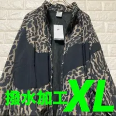 NIKE◇刺繍入り◆撥水加工◆豹柄◇ナイロンジャケット◇ユニセックス　XL