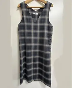 N. Natural beauty basic チェックジャンパースカート