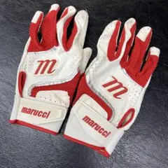 marucci バッティング用手袋 ホワイト/レッド