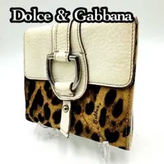 Dolce & Gabbana 三つ折り財布　レオパード柄　ロゴ　レザー⑥のサムネイル