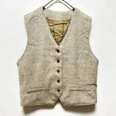 ベスト Vネック バックスリット フェイクポケット ユニセックス シンプル